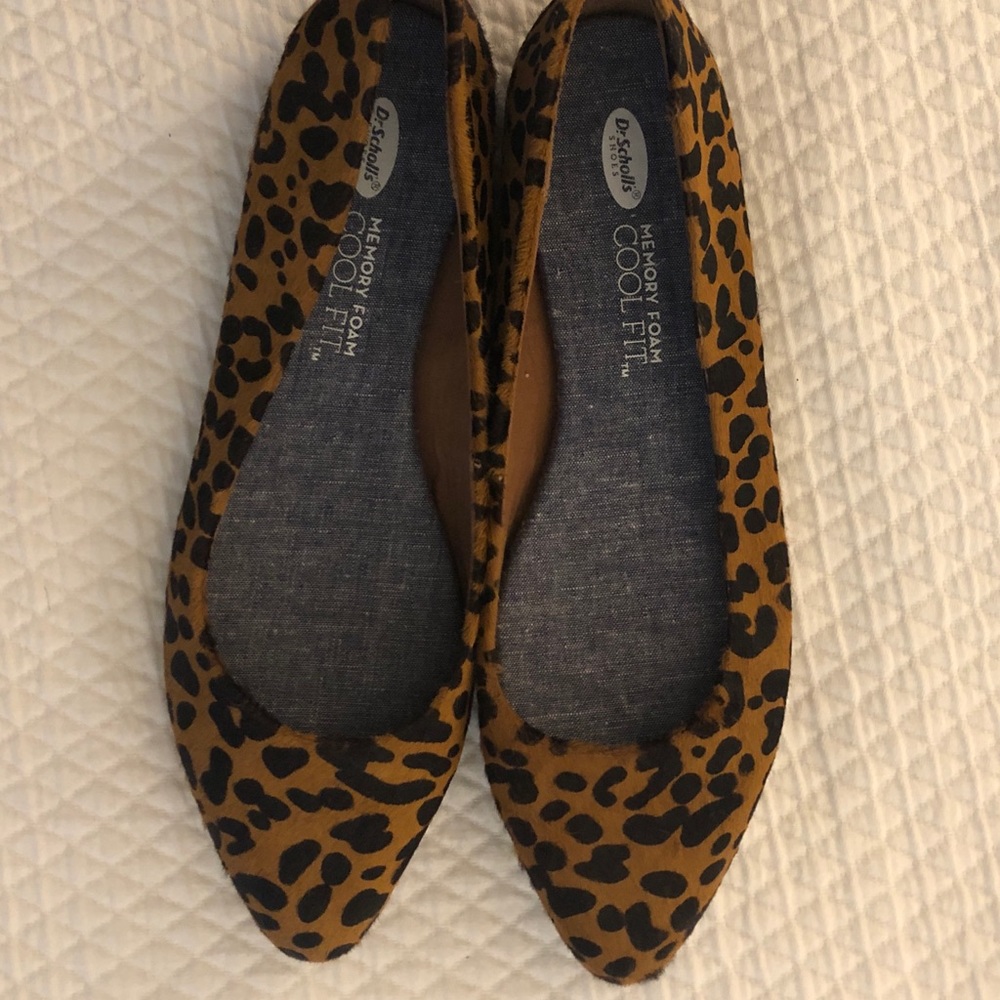Dr Scholls Leopard Flats